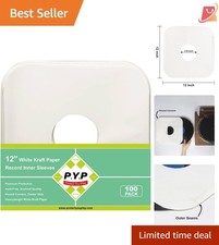 Vinyl Record Inner Sleeves 12 Inch White Kraft Paper for 33 RPM Cover Protection