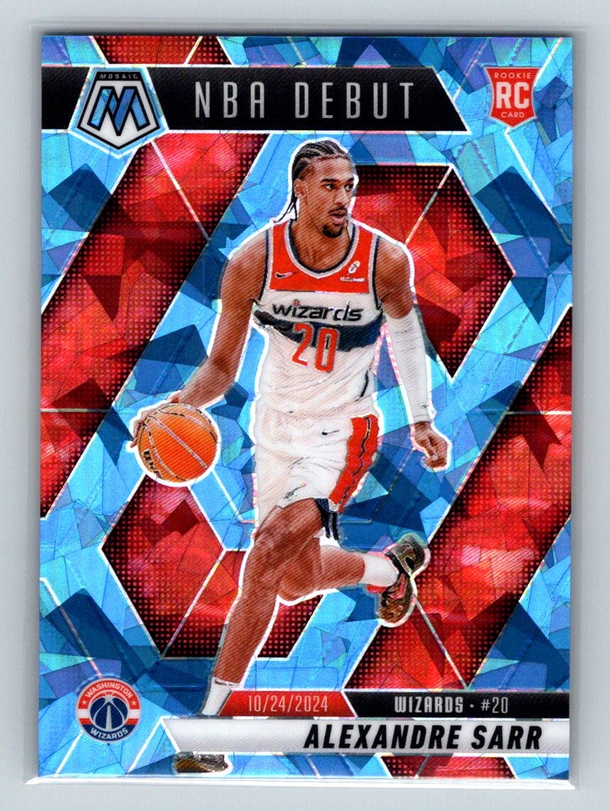 2024-25 Panini Mosaic #254 Alexandre Sarr Ice Mosaic #/125
