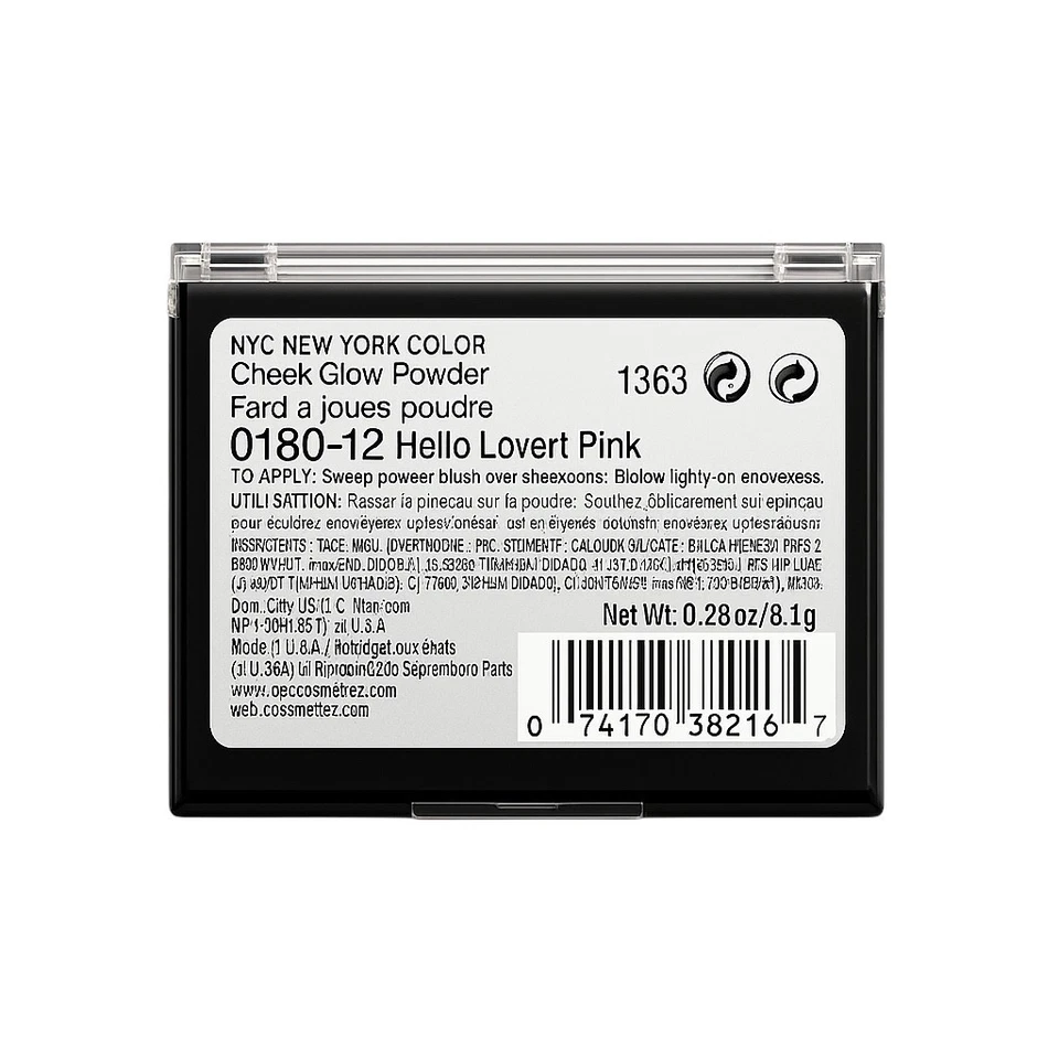 NYC Cheek Glow Powder 0180-12 hello lover pink - Image 3 of 4