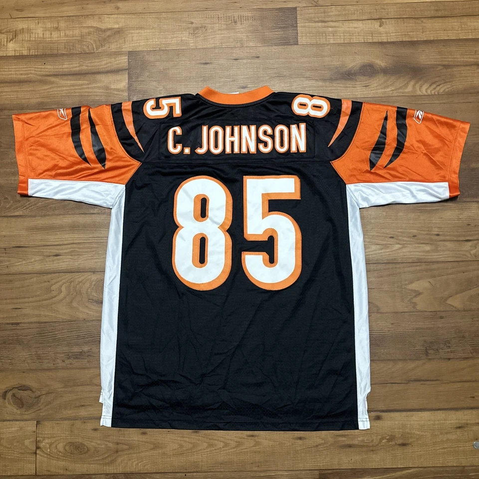 Camiseta deportiva vintage de los Cincinnati Bengals Chad Johnson Ochocinco Reebok talla XL negra Foto 2 de 4