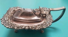 Antiker Senftopf Kobaltblau-Einsatz Silber Punze Vintage um 1890 Deko