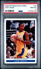 2005 Rittenhouse Lisa Leslie WNBA #10 Los Angeles Sparks PSA 8