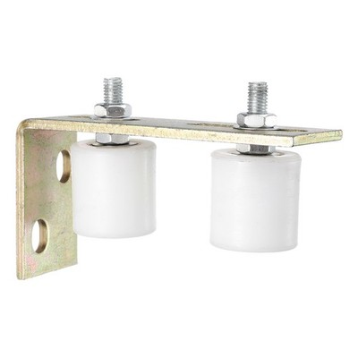2Pcs Slide Gate Guide Roller 1.7'' Nylon Gate Support Rollers with Bracket White
