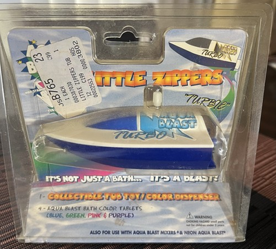 #ad Aqua Blast Little Zippers Tub Toy Color Dispenser Blue White Plastic $40.00