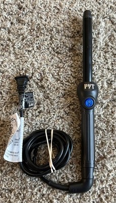 PYT Curling Wand 1 Inch Barrel Ceramic Electric Black Swivel Cord Hair Styling