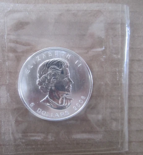 1 oz Silver Maple Leaf .9999 Pure 2006 Canada $5 SML  Original  RCM sealed