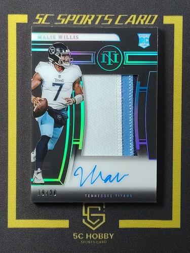 2022 National Treasures RPA Midnight Malik Willis RC Rookie Patch Auto /20 FCAL
