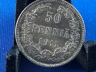FINLAND 50 PENNIA 1911 SILVER (A1/282)