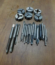 VINTAGE GTD machinist dies & thread taps 22 pieces