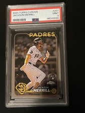 2024 Topps Chrome Jackson Merrill #207 RC PSA 9 San Diego Padres