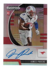 2020 Panini Prizm Draft Picks James Proche – Silver Autographs #232 SMU Mustangs