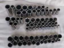 76pcs Socket Lot Craftsman Usa Sae Metric Deep Shallow 57 38 19 12