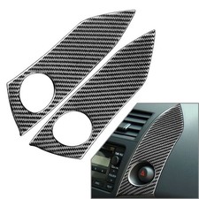 Carbon Fiber Car Emergency Warning Light Switch Cover Trim For Toyota RAV4 06-12