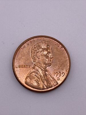 1999-D Lincoln Cent 1c Possible Doubled Die Reverse. And Die Mark