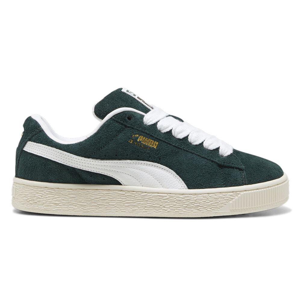 Мужские зеленые кроссовки Puma Suede Xl с волосатой шнуровкой, повседневная обувь 39724102