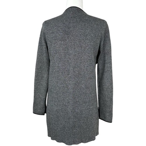 Zara Women’s Gray Contemporary Draped Open Front Long Cardigan Sweater S/C34 - Picture 5 of 14