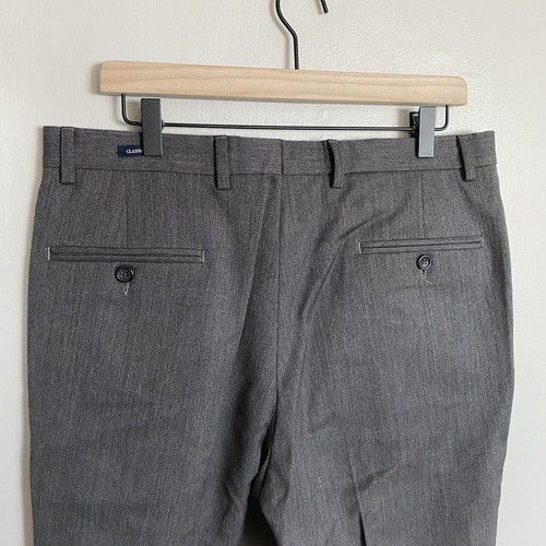 Pantalone elegante Joseph & Feiss vestibilità classica 100% lana grigio nuovo con etichette taglia 34 - Foto 3 di 8