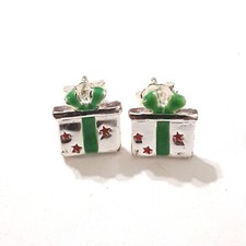 925 Sterling Silver Christmas Present Gift Stud Earrings 10 mm