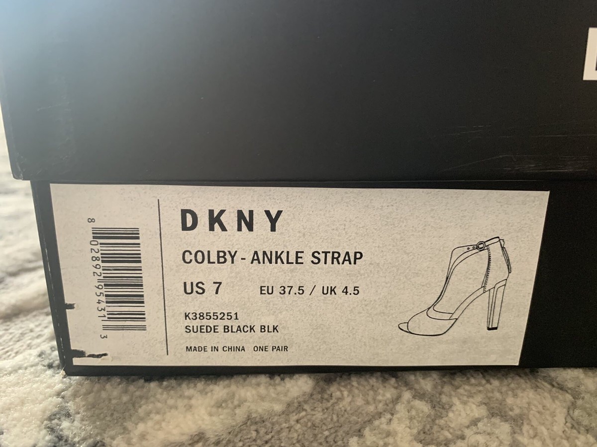 DKNY Colby Black Suede Peep Toe Pumps Women's Size 7 | eBay
