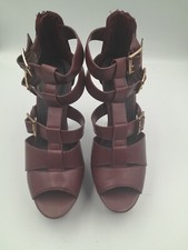 Charlette Russe Steletos Brown Platform Strapy 5 1/2" Heel 1 1/2 " Platform...