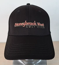 STONEYBROOK WEST GOLF CLUB ADJUSTABLE STRAPBACK BASEBALL HAT/CAP, BLACK, STAFF