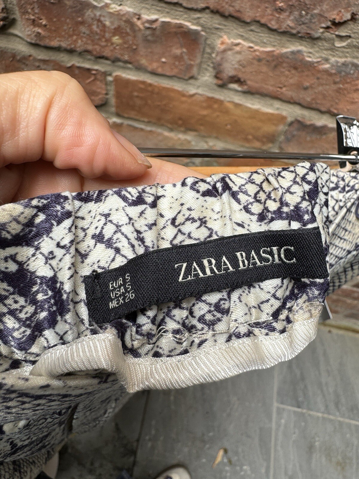 ZARA SNAKESKIN TROUSERS W YELLOW STRIPE RRP £29.99 BNWT SIZE S image 9