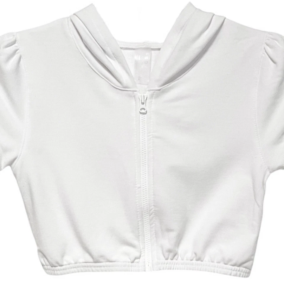 Soybu Niñas Nuevo con Etiquetas Elsie Blanco Cremallera Completa Sudadera con Capucha Talla M/8 Foto 3 de 4