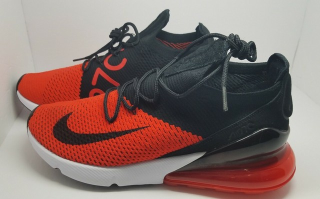 air max 270 flyknit black red