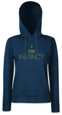Team Instinct Damen Hoodie Kapuzenpullover Fun Geek Nerd Teamplayer Gamer Gaming