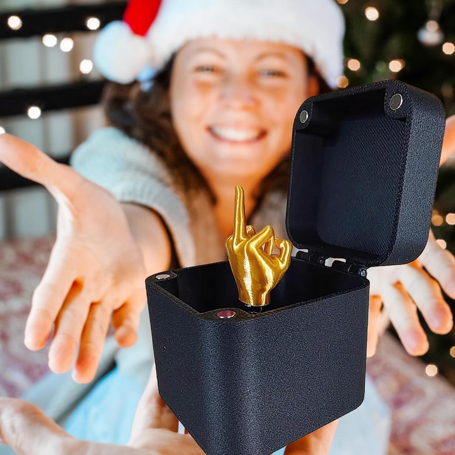 Middle Finger In A Box Funny Surprise Box Pop up Christmas Novelty Fun Gifts