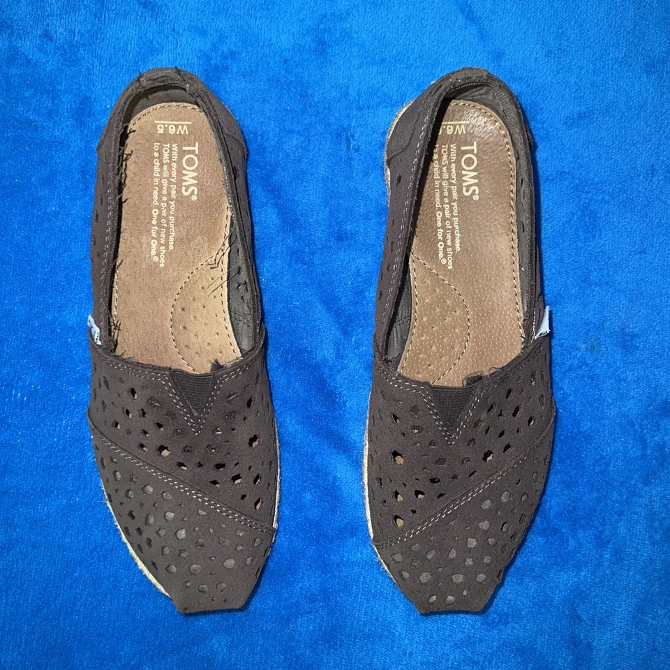 Zapato sin cordones Toms clásico de lona para mujer talla 6,5 ENVÍO RÁPIDO Foto 4 de 4