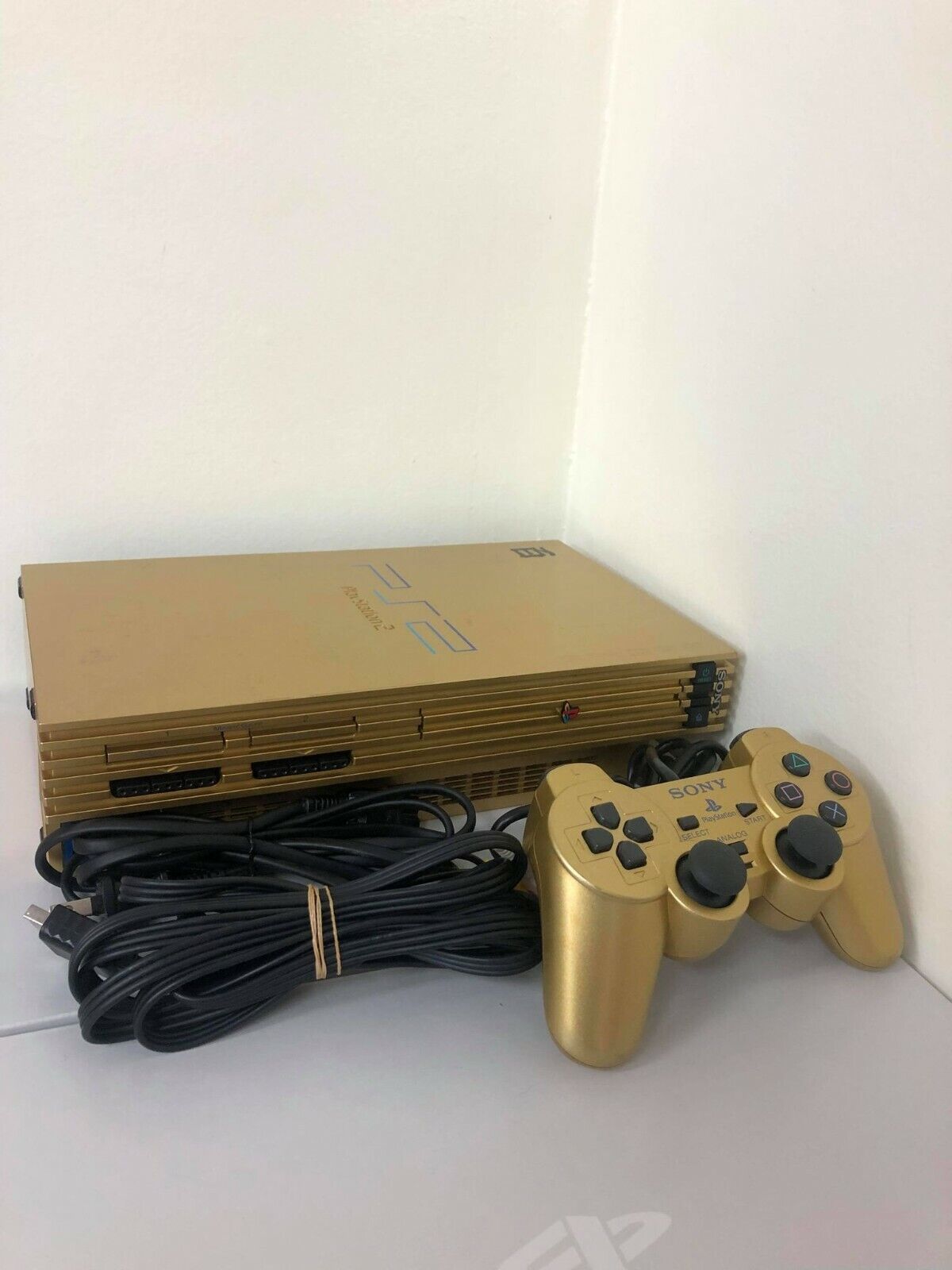 SONY PS2 PlayStation 2 SCPH-55000GU GOLD Game Console Japanese NTSC-J Japan  No.2