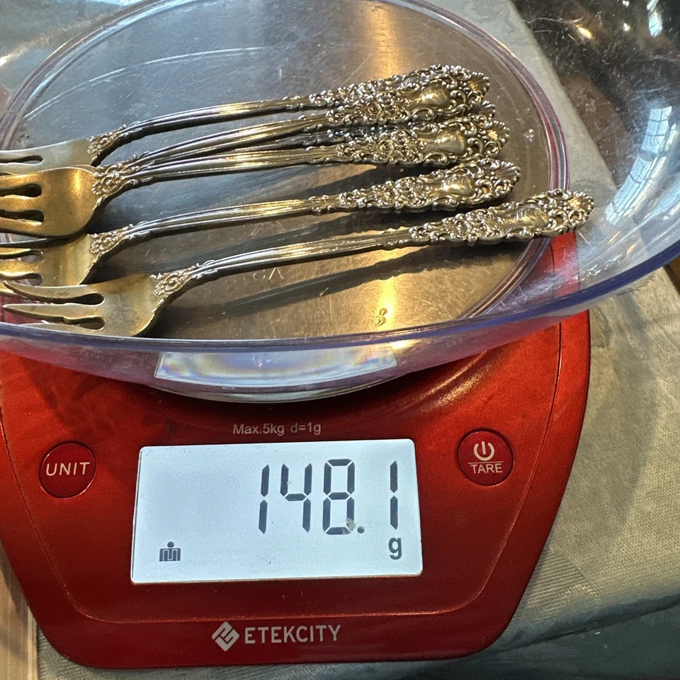 Dominick & Haff 1894 Renaissance Seafood Forks Set 6 Historic Look - Image 4 of 4