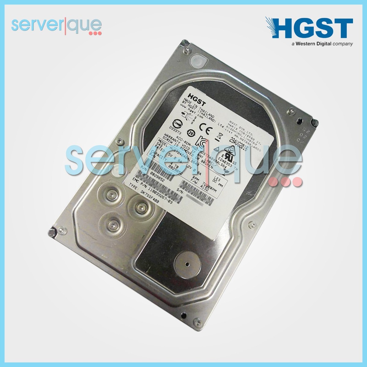 HUS724040ALS640 HGST 4TB 6Gbps 7.2K SAS 64MB 3.5