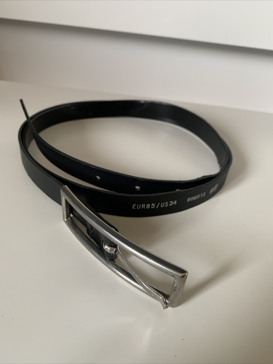 Ceinture Fine Noire T85 Largeur cm Trous H&M