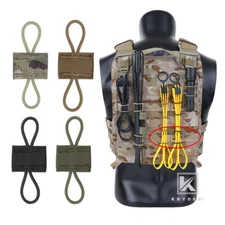 KRYDEX 4PCS PTT Retainer Tactical MOLLE Storage Strap Antennas Cable Organizer