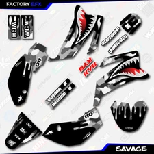 Gray Savage Racing Graphics kit fits 08-25 Yamaha TTR110 TTR 110 Custom