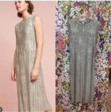 Anthropologie Akemi + Kin Corrina Metallic Sleeveless Midi Dress Size Large