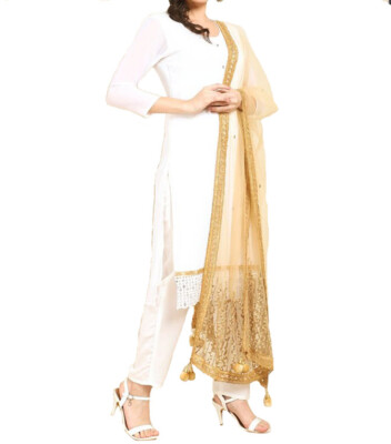 Ethnic Motifs Printed Dupatta Art Silk Shawl Bollywood Lightweight Veli Hijab