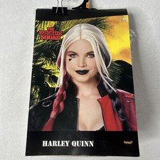 Harley Quinn Suicide Squad Costume Jumpsuit / Wig - Spirit Halloween Size Small