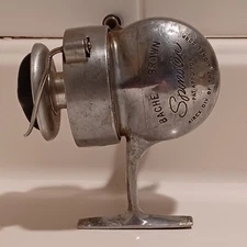 Vintage Airex Bache Brown Spinster Fishing Spinning Reel Works Great!