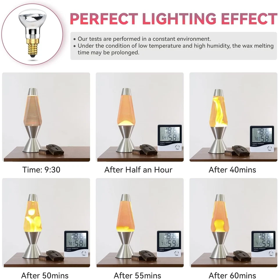 Bonlux 2X R39 E14 Reflector Bulbs Spot Lights Dimmable Lava Lamp 25W Super Brigh - Image 2 of 4