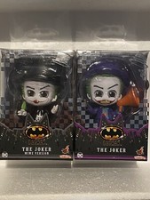 Image of 2 Hot Toys Cosbaby Batman Joker Figure & Mime Version Collectible New Boxed
