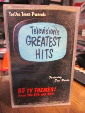 1985 TELEVISIONS GREATEST HITS 1 & 2 Double US Cassette Tape TVT 1001-2 VG+ CRC