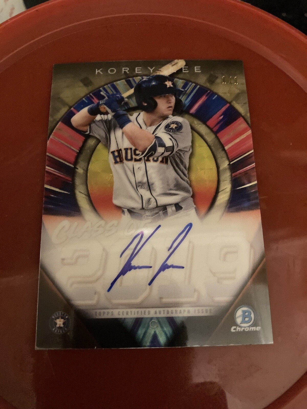 2019 Bowman Draft Korey Lee Chrome Auto Class Of 2019 Superfractor 1/1