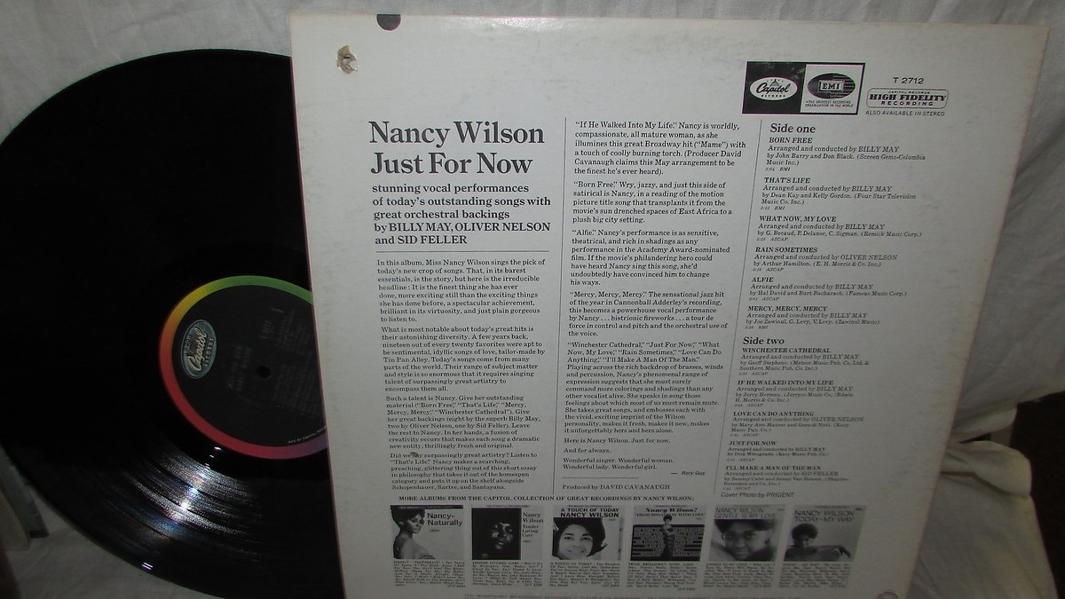 Nancy Wilson 「Just For You 」 Just For Now - YouTube