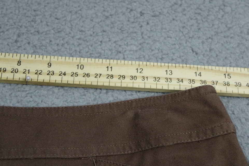 Falda Raphaella Petites Mujer 8P Marrón Lápiz Carrera Frontal Cremallera Midi Algodón Foto 4 de 4