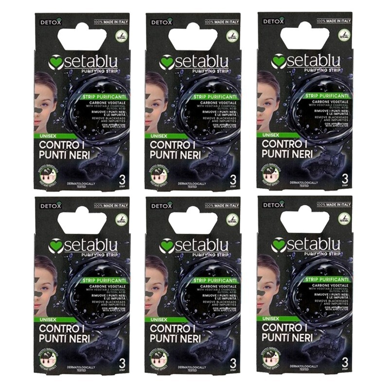 12 strip Setablu Purifying Strip unisex strip purificanti contro i punti neri