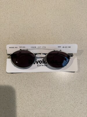 Vintage Revolution Eyeglass Frame Clip On Sunglasses Re035