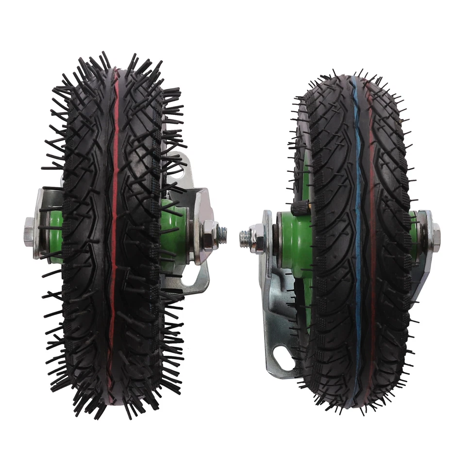 4er Set 8" Luftluftreifen Rad 2 starr + 2 Lenkwagen Laufrolle Schwerlast - Bild 4 von 4